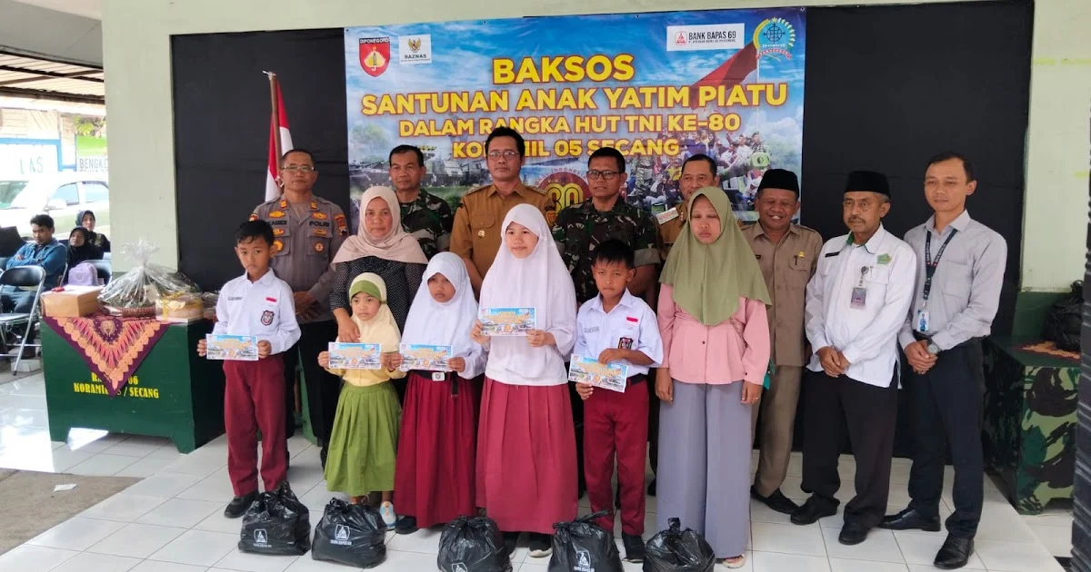80 Anak Yatim di Labuan Pandeglang Terima Santunan dari Perusahaan Jaringan Internet