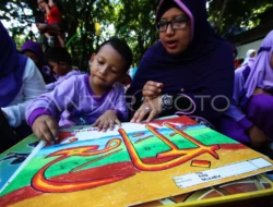 Asah Kreativitas Anak, FKPQ dan Porwan Pandeglang Gelar Lomba Mewarnai Kaligrafi