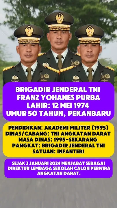 Brigjen TNI Franz Yohanes Purba Meninggal di Usia 51, Ini 7 Jabatan Strategis yang Pernah Dijabat