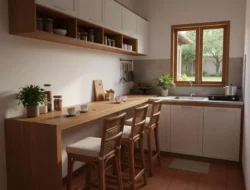 Desain Meja Bar Dapur Minimalis: Solusi Hemat Ruang dan Estetik
