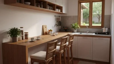 Desain Meja Bar Dapur Minimalis: Solusi Hemat Ruang dan Estetik