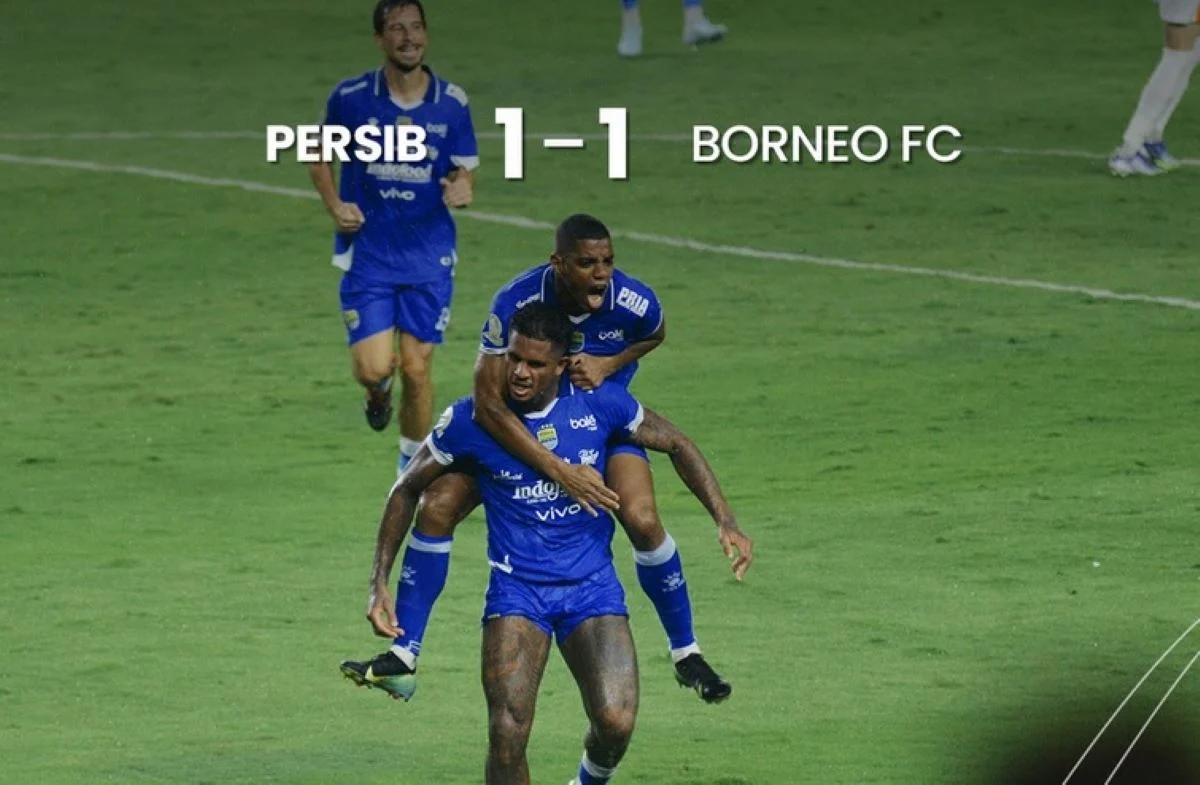 Drama VAR Gagalkan Kemenangan Persib di Markas Borneo FC, Skor Berakhir Imbang 1-1