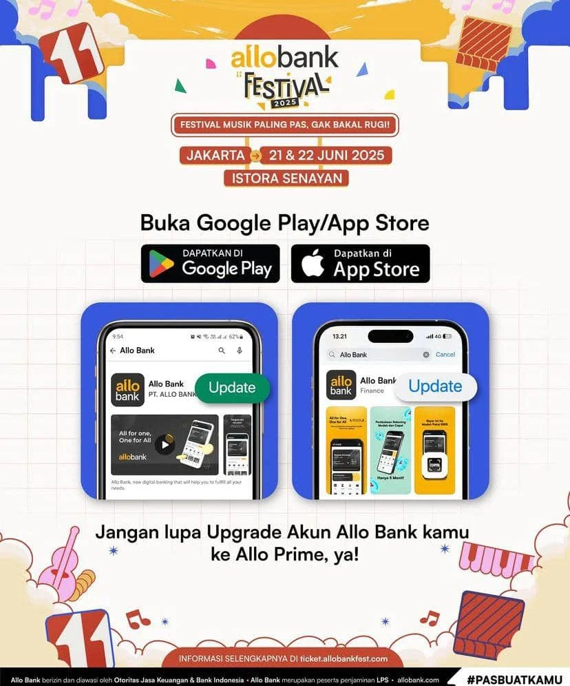Harga Tiket Allo Bank Festival 2026, Termurah Rp490 Ribu