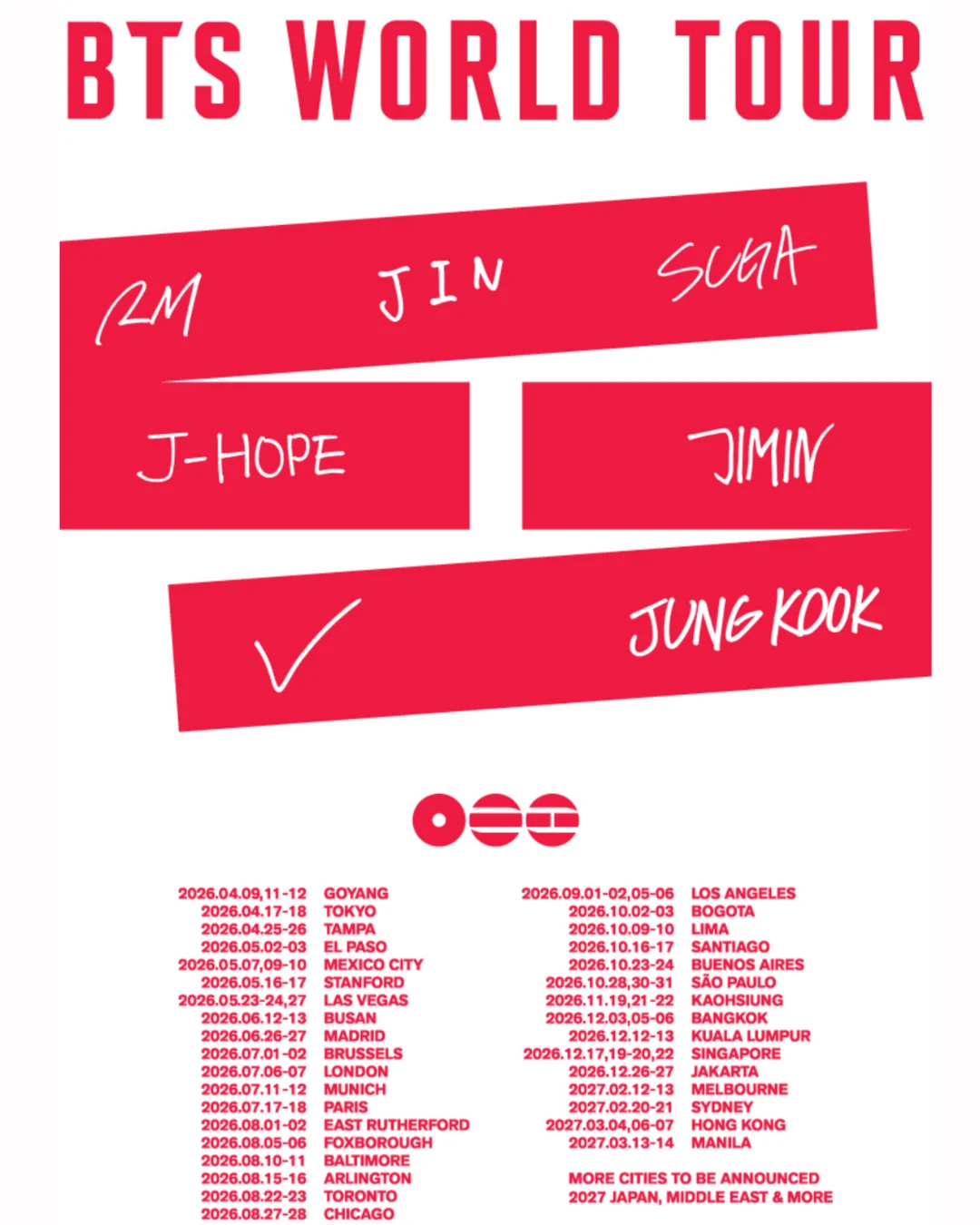 Jadwal Lengkap Comeback BTS 2026: Album ARIRANG, Tur Dunia, dan Film Dokumenter