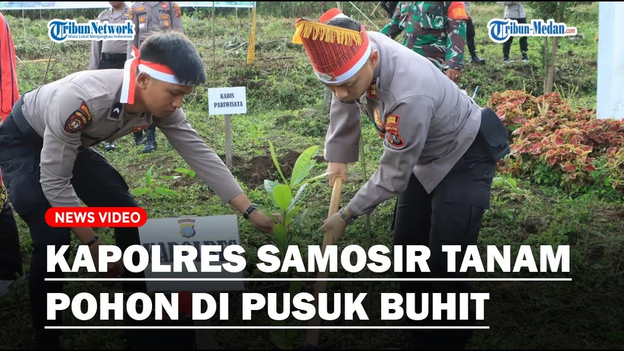 Kapolres Samosir dan KPKC OKPM Tanam 620 Pohon: Upaya Gigih Selamatkan Danau Toba dari Akar Erosi