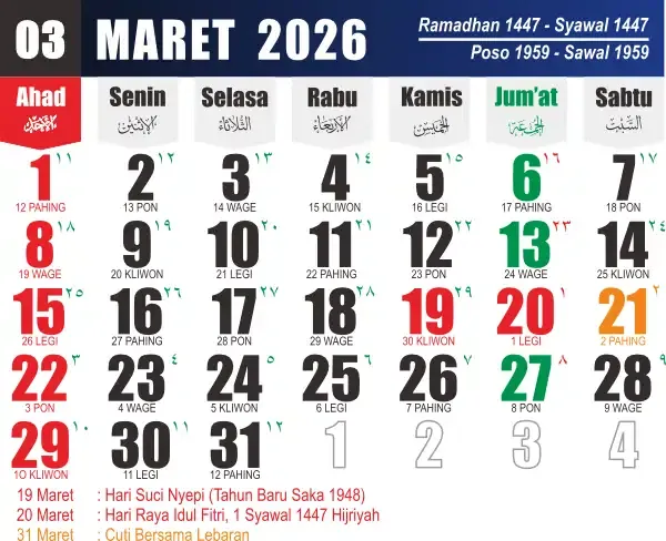 Lebaran 2026 di Australia: Jumat, 20 Maret; Ramadan Berakhir 19 Maret