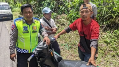 Niat Liburan Malah Jadi Petaka! Motor Wisatawan Asal Sukabumi Hilang Kendali di Jalur Ekstrem Sawarna Lebak, Korban Terluka