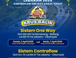 One Way di Jalan Tol Arus Balik Mudik Lebaran 2026 Dimulai