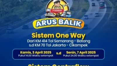 One Way di Jalan Tol Arus Balik Mudik Lebaran 2026 Dimulai