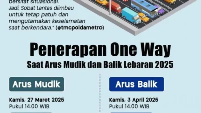 One Way Nasional Saat Arus Balik Lebaran 2026 Berpotensi Diperpanjang