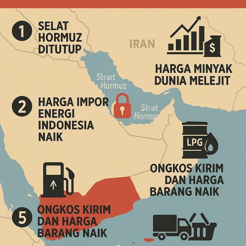 Selat Hormuz Ditutup, Harga BBM RI Bisa Naik 25%: Ancaman Global, Langkah Pemerintah, dan Prediksi Pasar