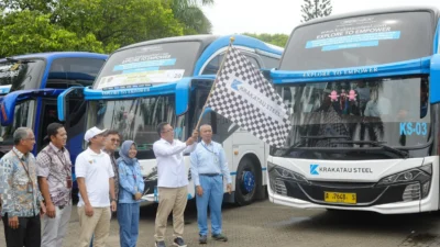 Sinergi Krakatau Steel Group: PT KSP Lepas Ratusan Peserta Mudik Gratis 2026
