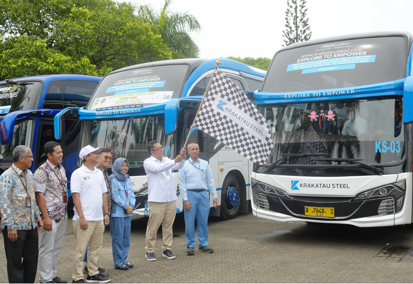 Sinergi Krakatau Steel Group: PT KSP Lepas Ratusan Peserta Mudik Gratis 2026