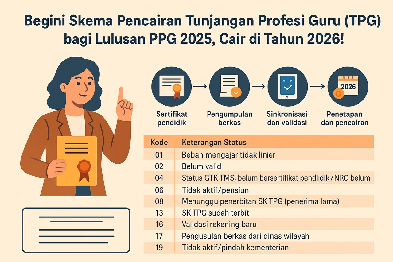 TPG Guru Lulusan PPG 2025 Mulai Cair: Detail Besar‑Besaran dan Langkah Pemerintah