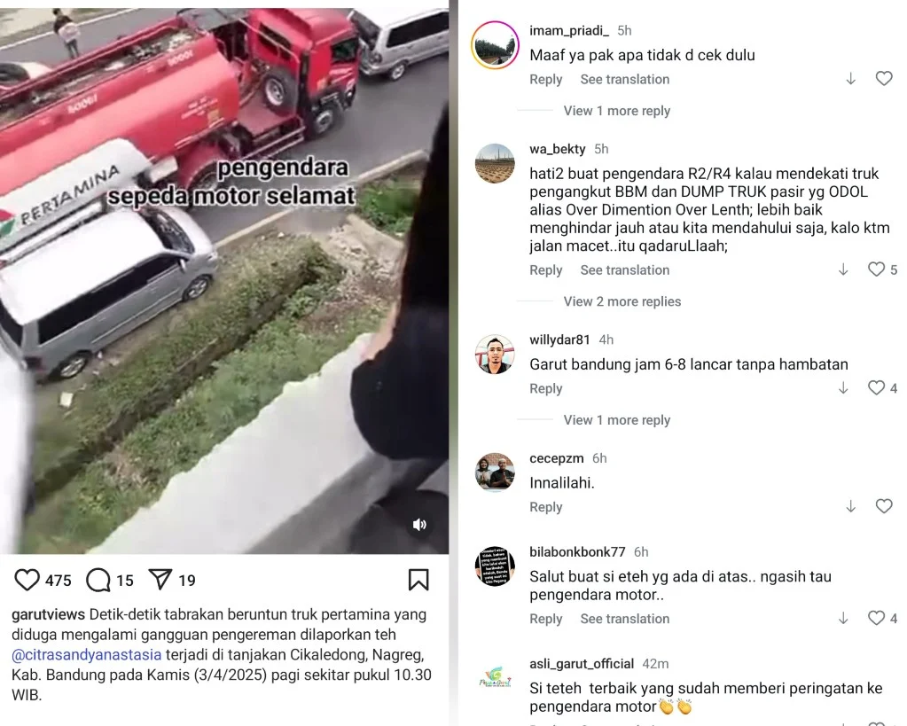 Truk Sapi Rem Blong di Nagreg: 1 Pemudik Tewas, 3 Luka-Luka Parah!