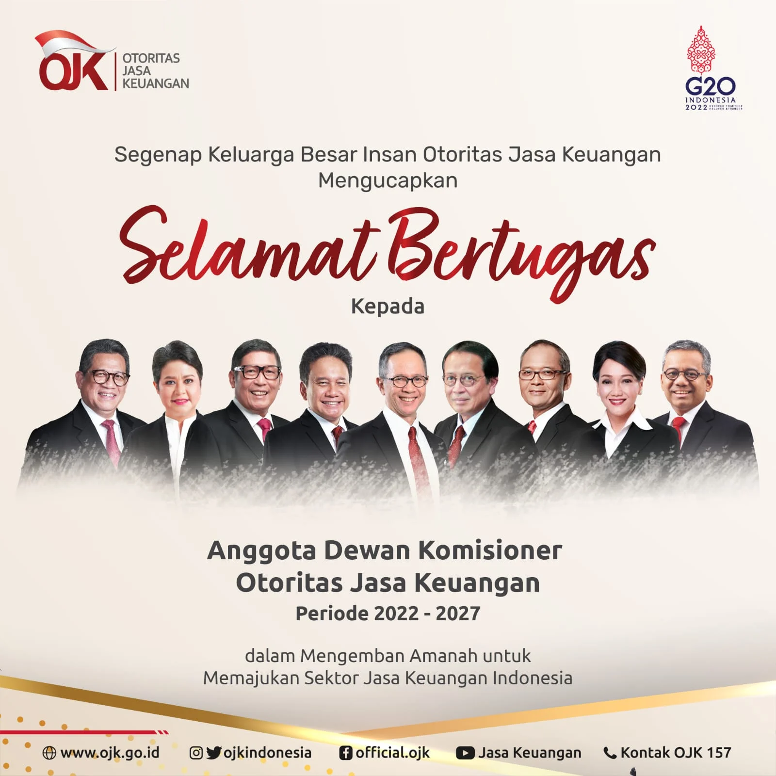 Tujuh Anggota Dewan Komisioner OJK Disumpah Jabatan, Berikut Nama-Namanya