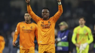 Vinicius Junior Hukum Fans Man City dengan Dua Gol dan Selebrasi Menangis