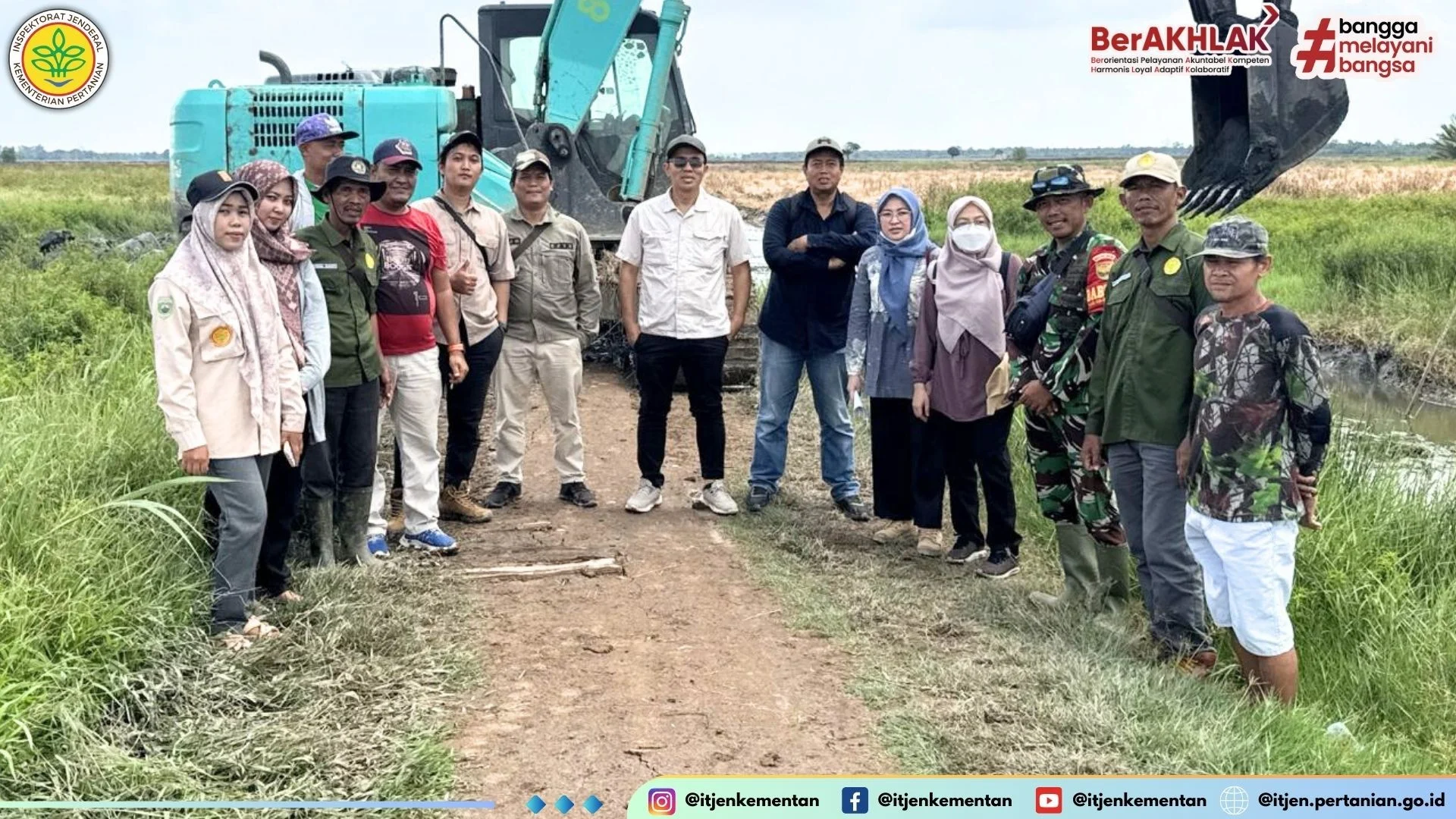 Audit Itdam II/Swj Pastikan Program Jembatan Perintis & Cetak Sawah Korem 044/Gapo Tepat Sasaran