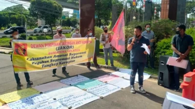 Dugaan KKN PUPR Sumsel pada Proyek Jalan Miliaran Rupiah, JAKOR Gelar Aksi di Kantor Gubernur