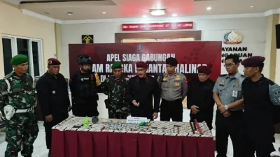 GANDENG TNI DAN POLRI, RAZIA TERPADU DAN TES URINE ACAK, RUTAN KELAS I PALEMBANG PERKETAT PENGAWASAN PEREDARAN NARKOBA DAN HP ILEGAL