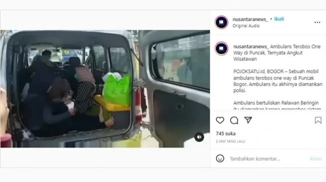 Geger Video Ambulans Lari Terobos Macet di Tebet: Polisi Diam di Mobil Dinas