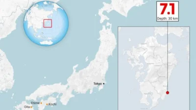 Gempa 7.7 Jepang Guncang Pantai Timur, Peringatan Tsunami dan Evakuasi Massal 182 Wilayah