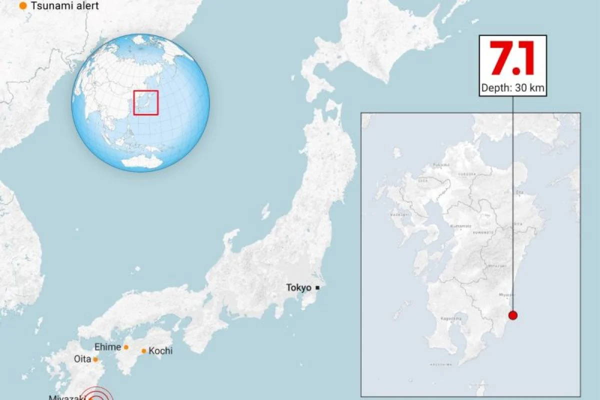 Gempa 7.7 Jepang Guncang Pantai Timur, Peringatan Tsunami dan Evakuasi Massal 182 Wilayah