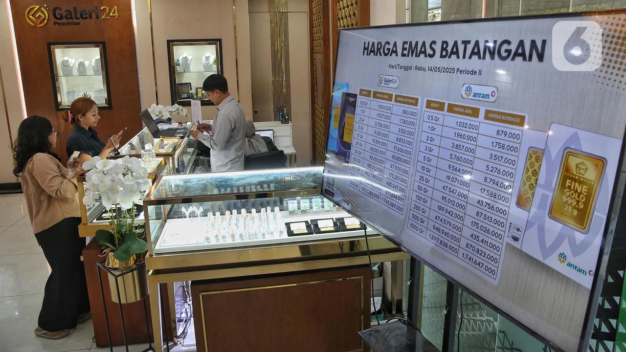 Harga Emas Hari Ini Anjlok! UBS, Antam, dan Galeri24 Serentak Turun, Ini Rinciannya