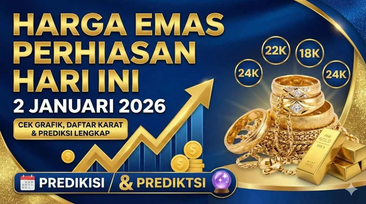 Harga Emas Perhiasan Stabil, Pasar Menunggu Arah Baru