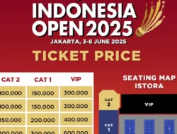 Harga Tiket Indonesia Open 2026 Resmi Dirilis, Rincian Lengkap
