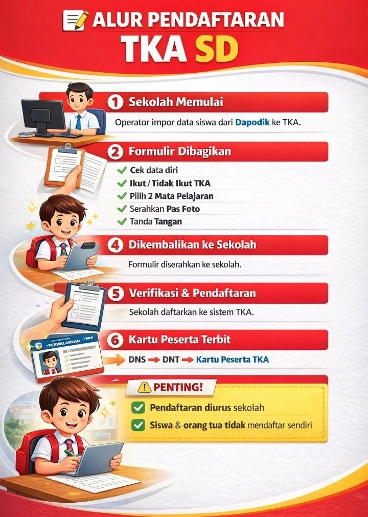 Panduan Praktis Ibu Mendampingi Anak Hadapi Ujian TKA SD 2026, Catat ya Moms!