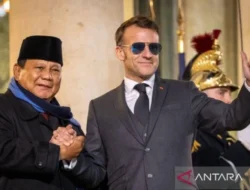 Prabowo Subianto Temui Presiden Macron di Istana Élysée: Kerja Sama Alutsista dan Energi Terbarukan Diperkuat