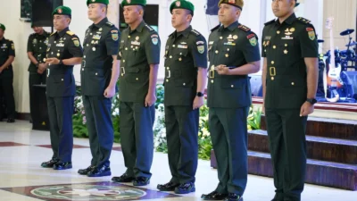 Regenerasi Kepemimpinan TNI AD, Danrem 044/Gapo Hadiri Sertijab Pejabat Kodam II Sriwijaya