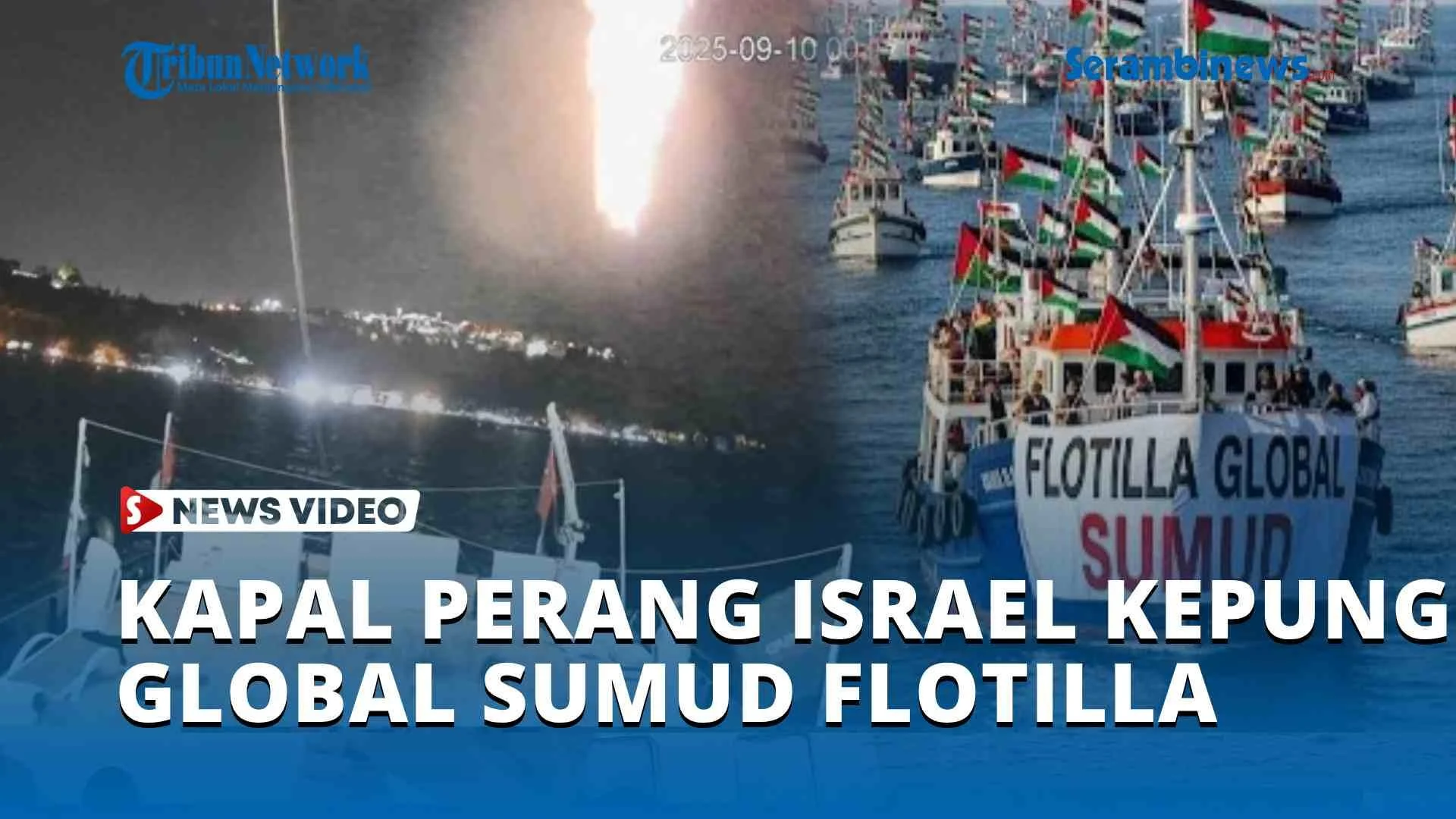 Kapal Perang Israel Kepung dan Sabotase Misi Kemanusiaan Global Sumud Flotilla, Rusak Mesin Kapal Hingga Sistem Navigasi