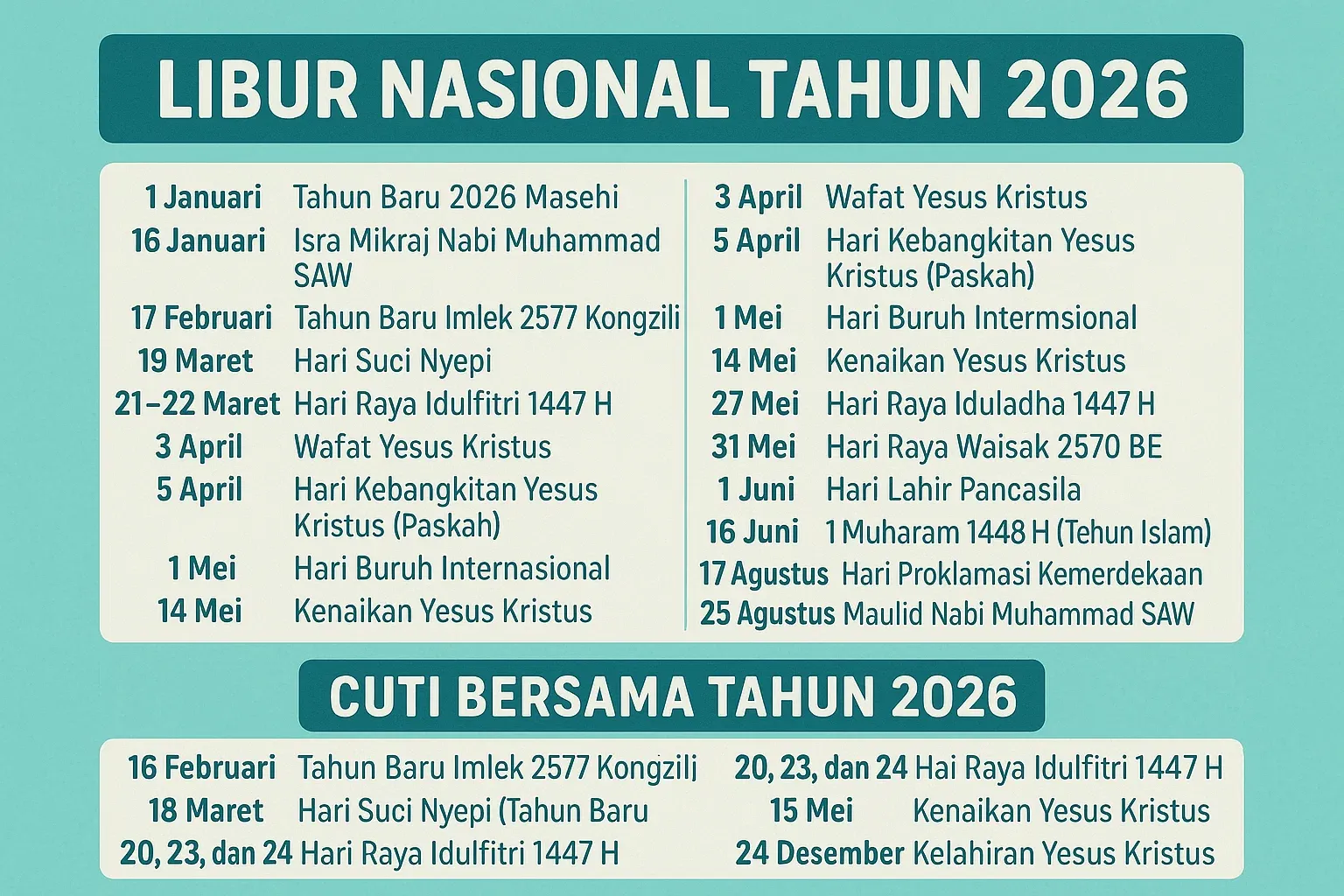 Libur Iduladha 2026: Ada Negara yang Beri Cuti Hingga Sembilan Hari, Indonesia Cuma Dua Hari?