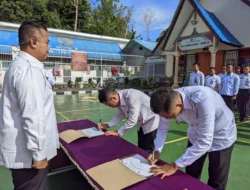 Rutan Sanggau Gelar Apel Ikrar Bebas dari HP Ilegal, Narkoba, dan Penipuan