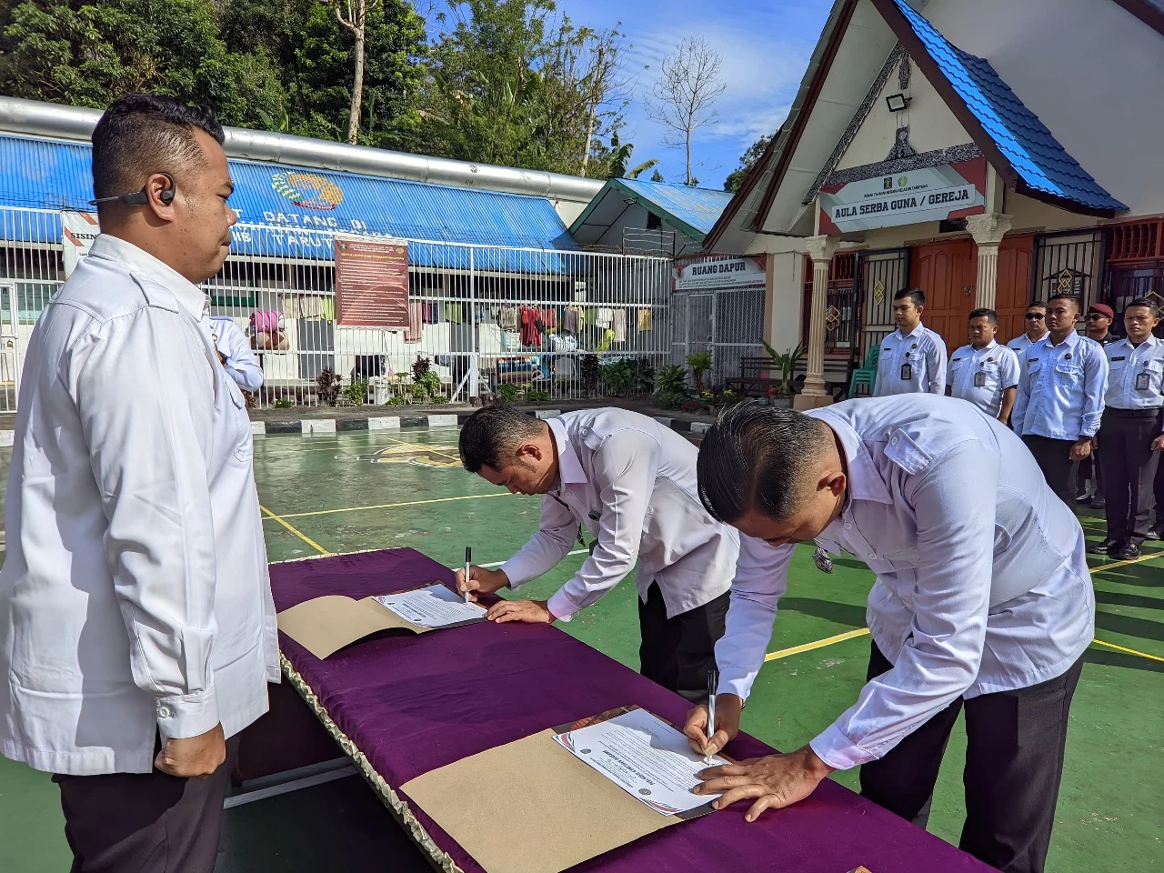 Rutan Sanggau Gelar Apel Ikrar Bebas dari HP Ilegal, Narkoba, dan Penipuan