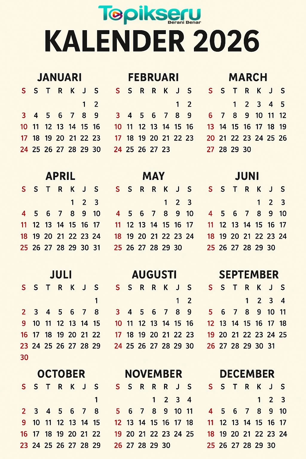 Tunggu Apa Lagi? Tanggal Merah Juni 2026: Daftar Libur Nasional, Long Weekend hingga Rekomendasi Cuti