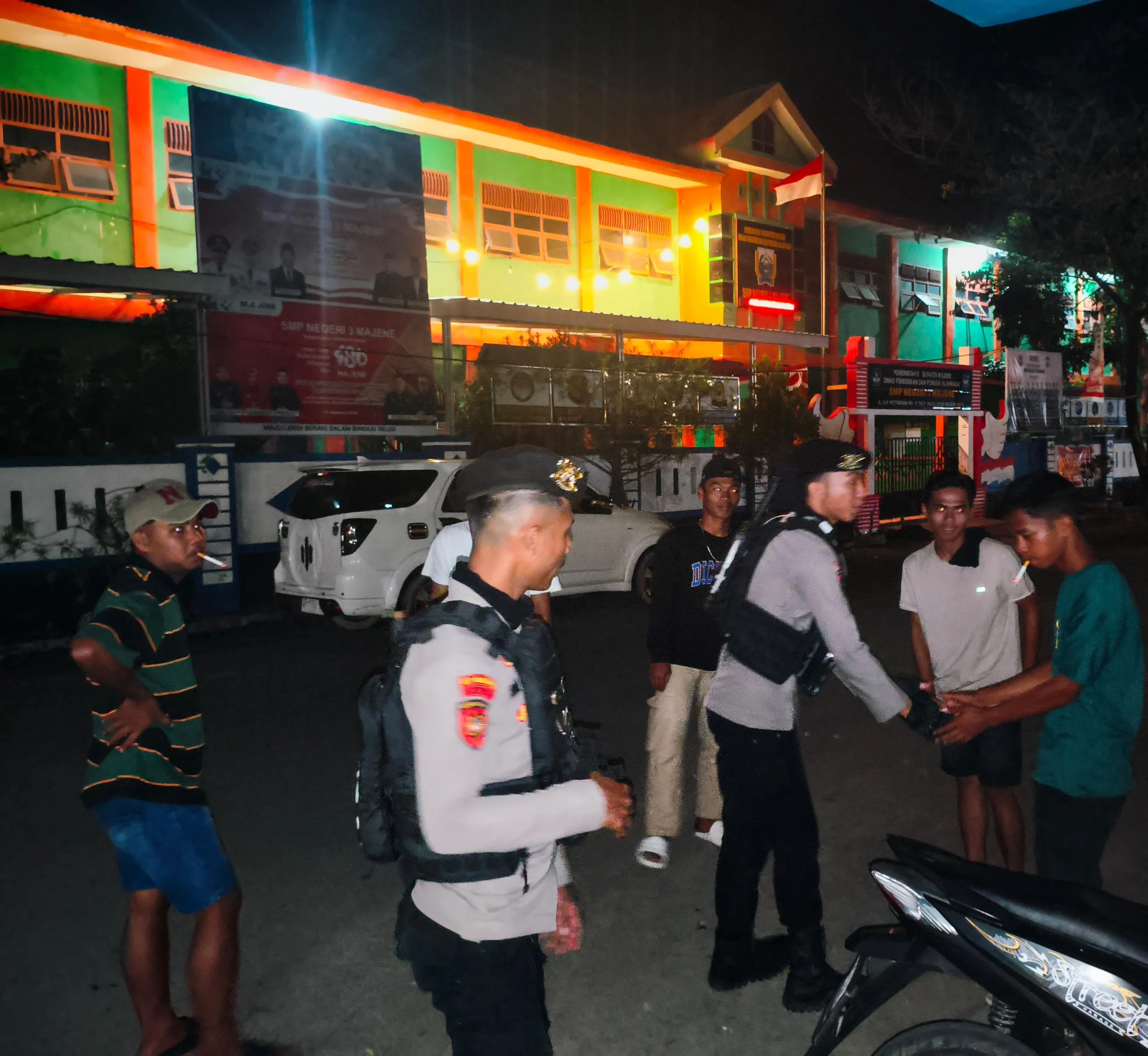 Patroli Malam Polsek Solokanjeruk: Upaya Cegah Kriminalitas Anggota Unit Samapta Polresta Bandung